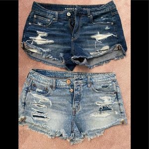 2 pair American Eagle Cutoffs